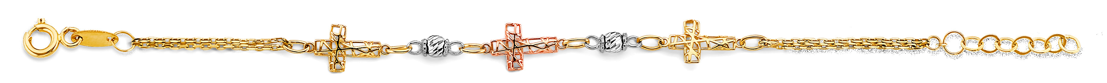 14K Yellow Gold Baby ID Bracelet - AB945