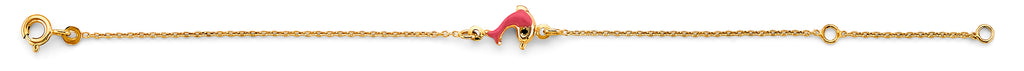 14K Yellow Gold Baby ID Bracelet - AB949