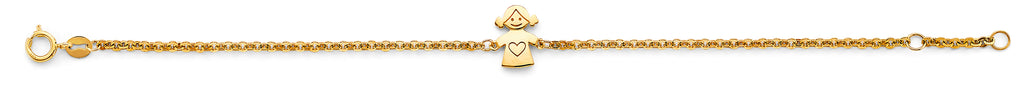 14K Yellow Gold Baby ID Bracelet - AB951