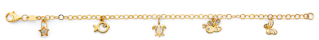 14K Yellow Gold Baby ID Bracelet - AB952