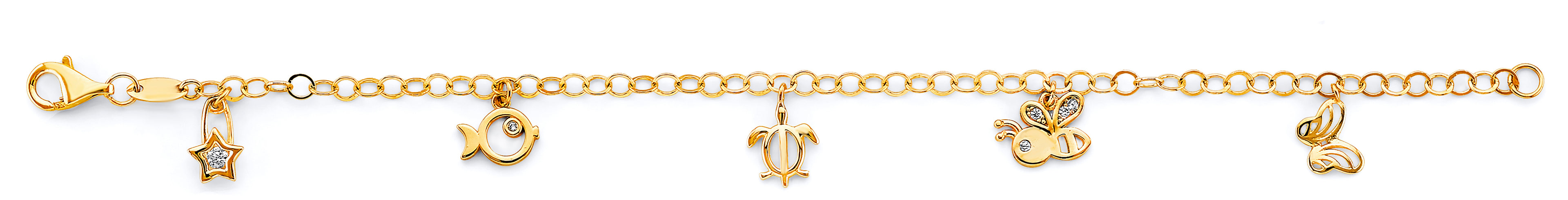 14K Yellow Gold Baby ID Bracelet - AB952