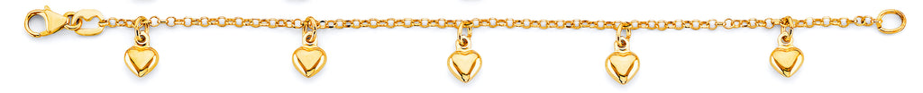14K Yellow Gold Baby ID Bracelet - AB955