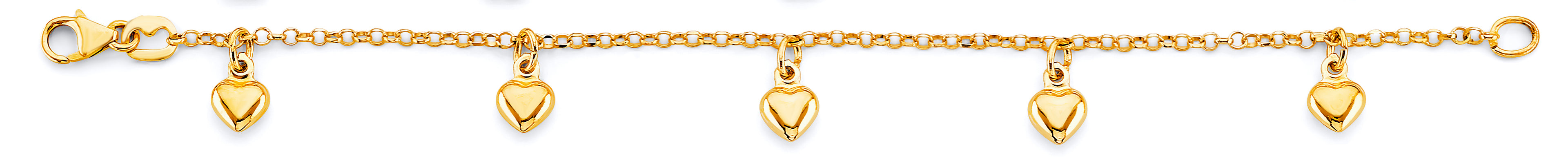 14K Yellow Gold Baby ID Bracelet - AB955