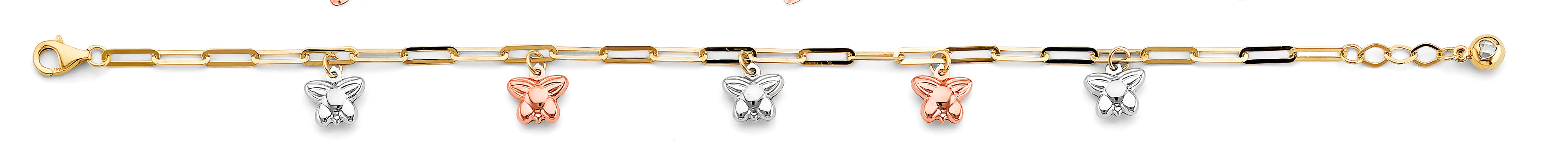 14K Yellow Gold Assorted Fancy Bracelet - AB956