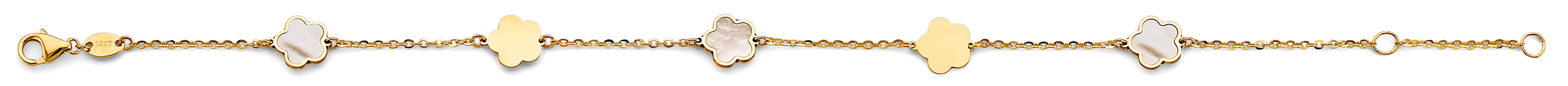 14K Yellow Gold Assorted Fancy Bracelet - AB967