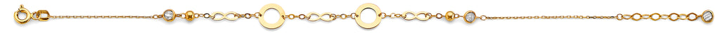14K Yellow Gold Assorted Fancy Bracelet - AB968