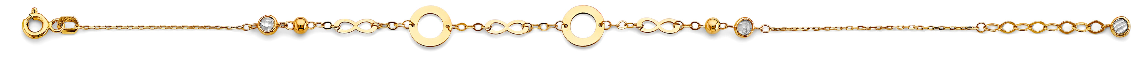 14K Yellow Gold Assorted Fancy Bracelet - AB968