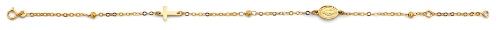 14K Yellow Gold Assorted Fancy Bracelet - AB972