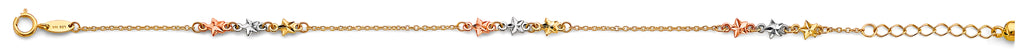 14K Yellow Gold Assorted Fancy Bracelet - AB977