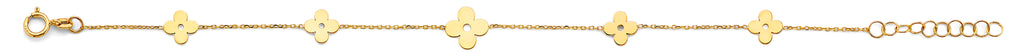 14K Yellow Gold Assorted Fancy Bracelet - AB979