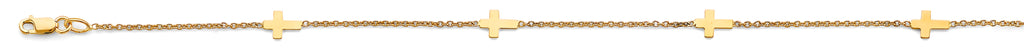 14K Yellow Gold Assorted Fancy Bracelet - AB981