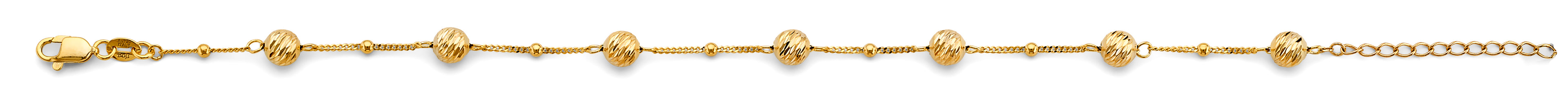 14K Yellow Gold Assorted Fancy Bracelet - AB983