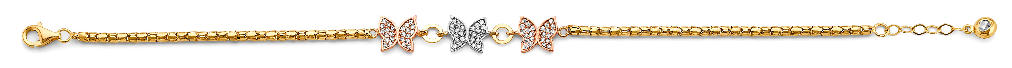 14K Yellow Gold Assorted Fancy Bracelet - AB985