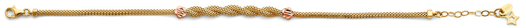 14K Yellow Gold Assorted Fancy Bracelet - AB986
