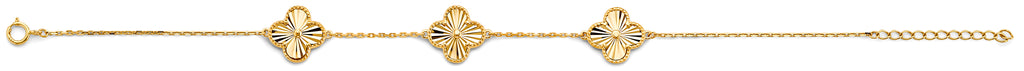 14K Yellow Gold Assorted Fancy Bracelet - AB988