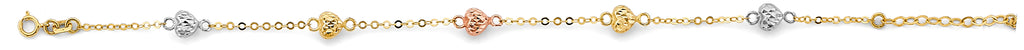 14K Yellow Gold Assorted Fancy Bracelet - AB991