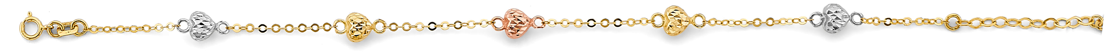 14K Yellow Gold Assorted Fancy Bracelet - AB991