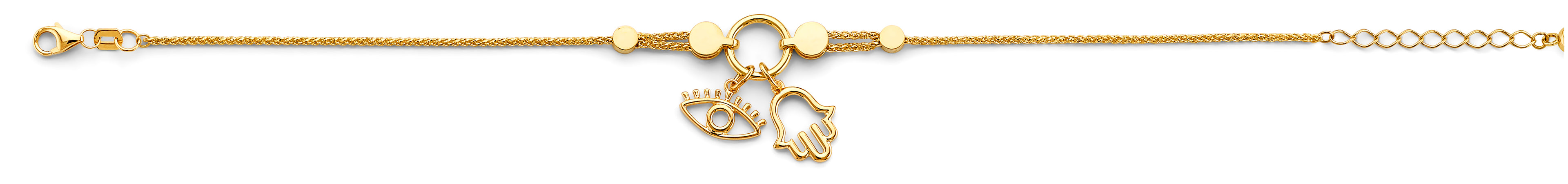14K Yellow Gold Assorted Fancy Bracelet - AB994