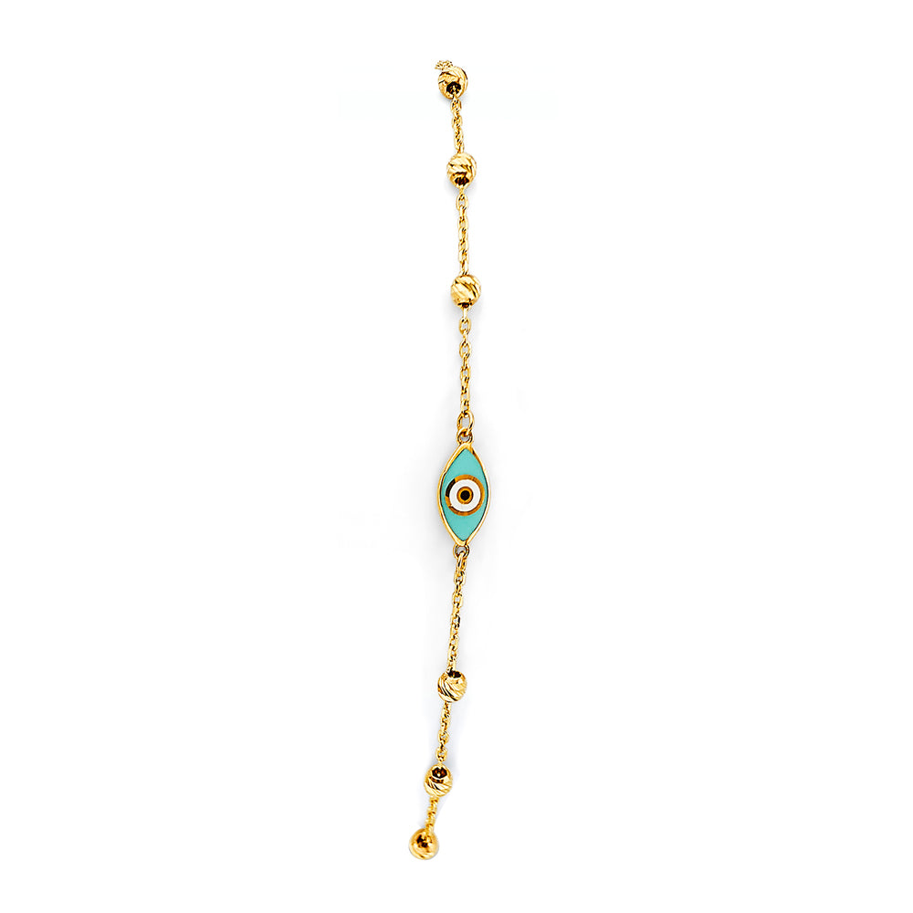 14K Yellow Gold Friendship Bracelet - AB1001