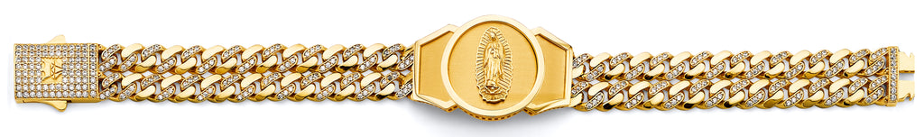 14K Yellow Gold Religious Bracelet - AB1002