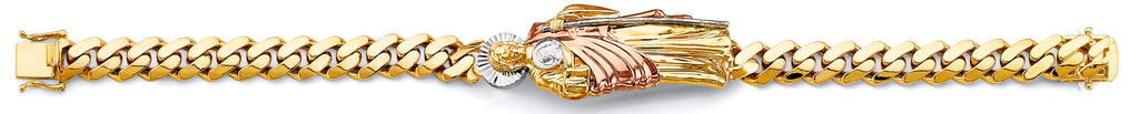 14K Yellow Gold Religious Bracelet - AB1005