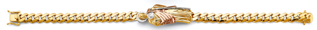 14K Yellow Gold Religious Bracelet - AB1006