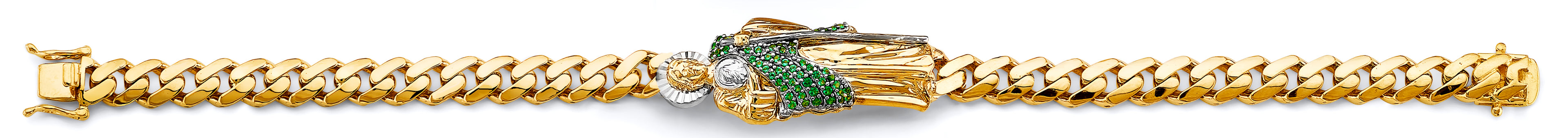 14K Yellow Gold Religious Bracelet - AB1008
