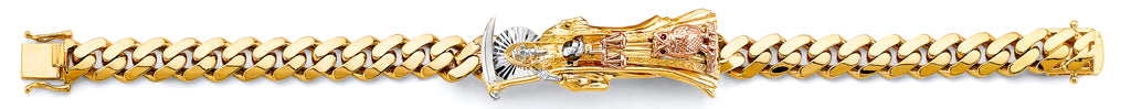14K Yellow Gold Religious Bracelet - AB1009