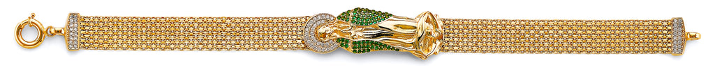 14K Yellow Gold Religious Bracelet - AB1011