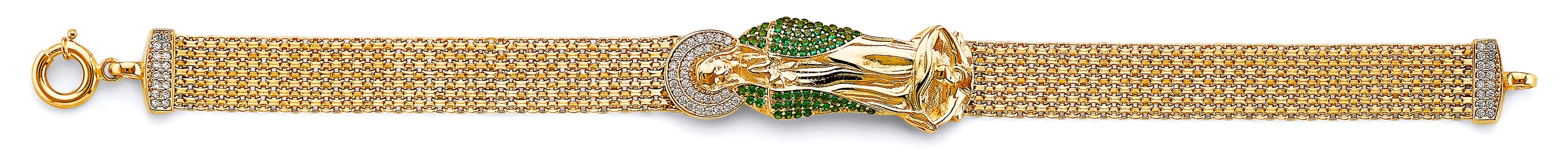 14K Yellow Gold Religious Bracelet - AB1011