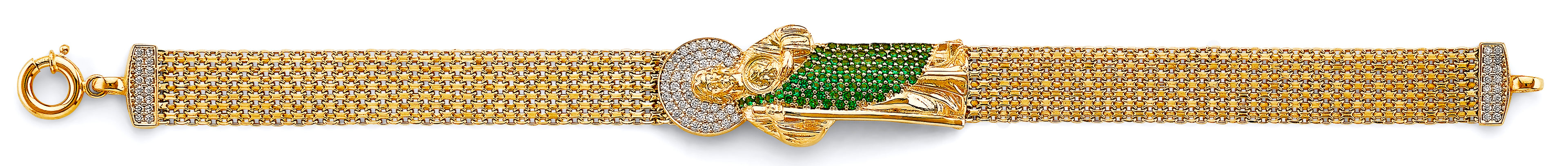 14K Yellow Gold Religious Bracelet - AB1012