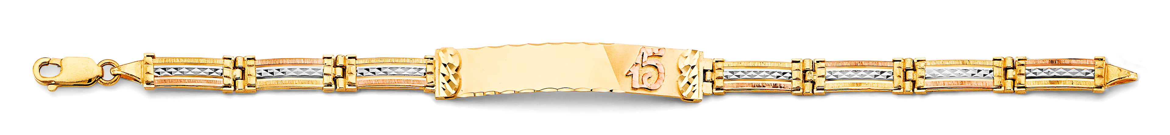14K Yellow Gold 15 Años & Lucky Bracelet - AB1013
