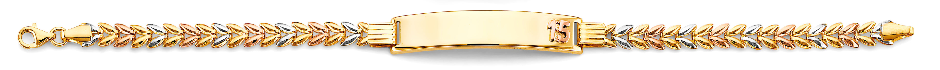 14K Yellow Gold 15 Años & Lucky Bracelet - AB1014