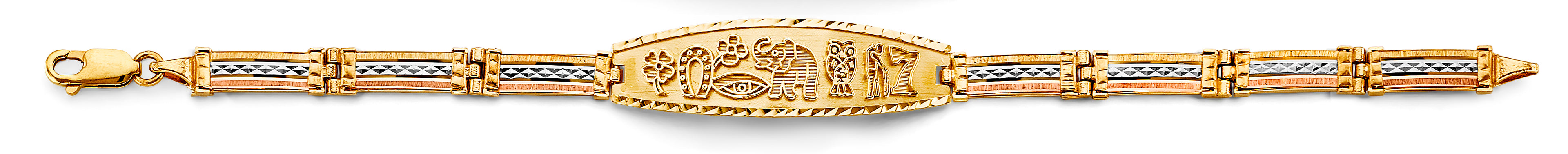 14K Yellow Gold 15 Años & Lucky Bracelet - AB1022