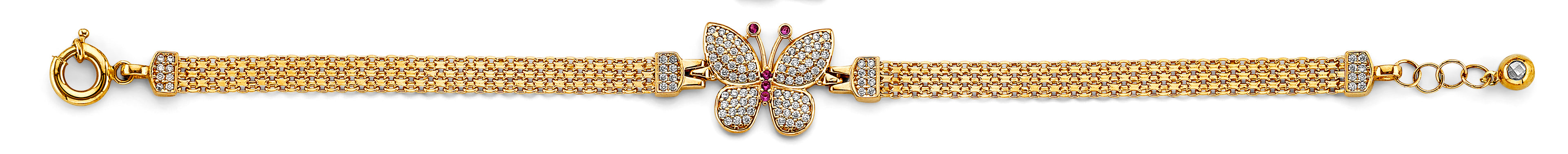 14K Yellow Gold 15 Años & Lucky Bracelet - AB1026