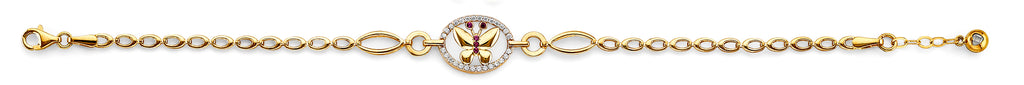 14K Yellow Gold 15 Años & Lucky Bracelet - AB1027