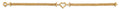 14K Yellow Gold 15 Años & Lucky Bracelet - AB1028