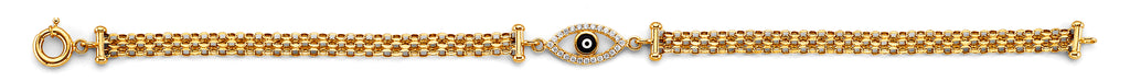 14K Yellow Gold 15 Años & Lucky Bracelet - AB1029