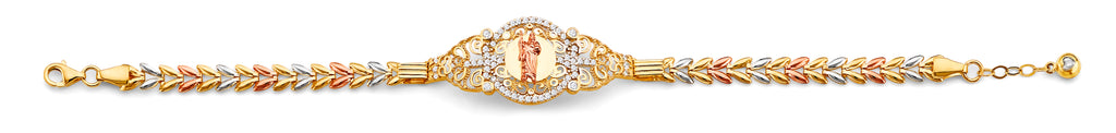 14K Yellow Gold Religious Bracelet - AB1032