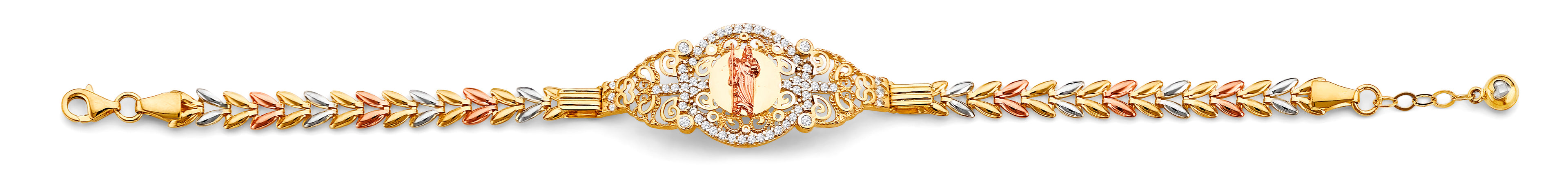 14K Yellow Gold Religious Bracelet - AB1032