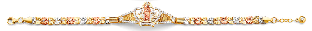 14K Yellow Gold Religious Bracelet - AB1033