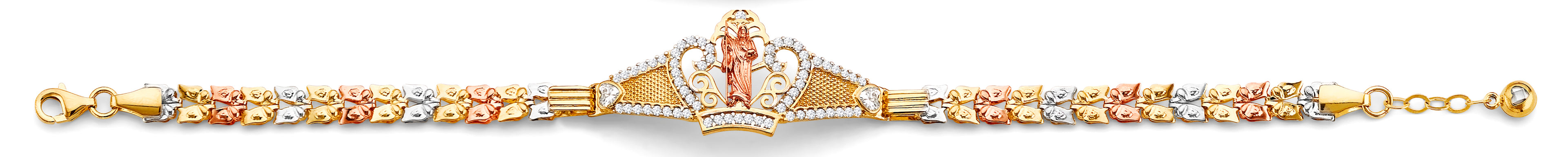 14K Yellow Gold Religious Bracelet - AB1033