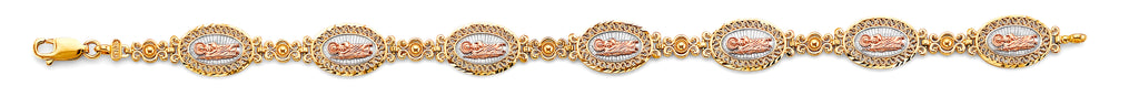 14K Yellow Gold Religious Bracelet - AB1037