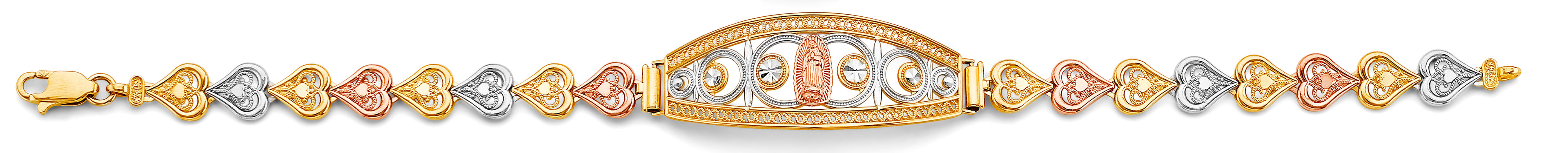 14K Yellow Gold Religious Bracelet - AB1043