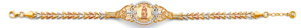 14K Yellow Gold Religious Bracelet - AB1044