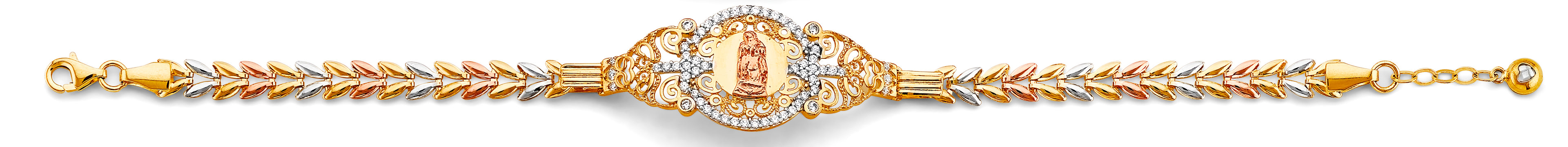 14K Yellow Gold Religious Bracelet - AB1044