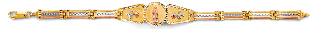 14K Yellow Gold Religious Bracelet - AB1045