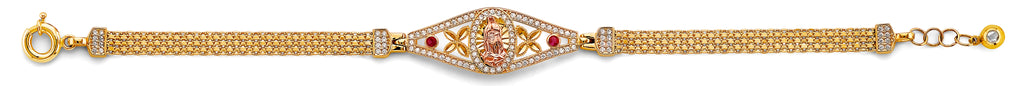 14K Yellow Gold Religious Bracelet - AB1046