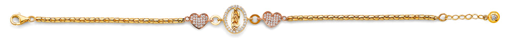 14K Yellow Gold Religious Bracelet - AB1047