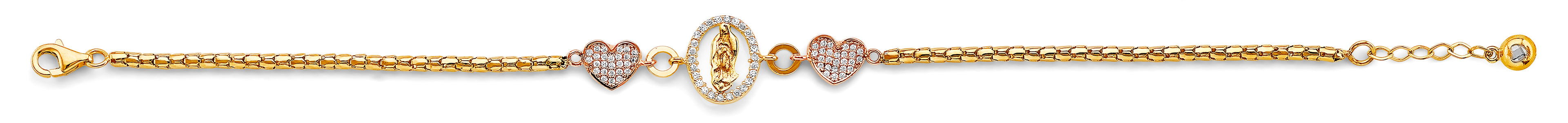 14K Yellow Gold Religious Bracelet - AB1047